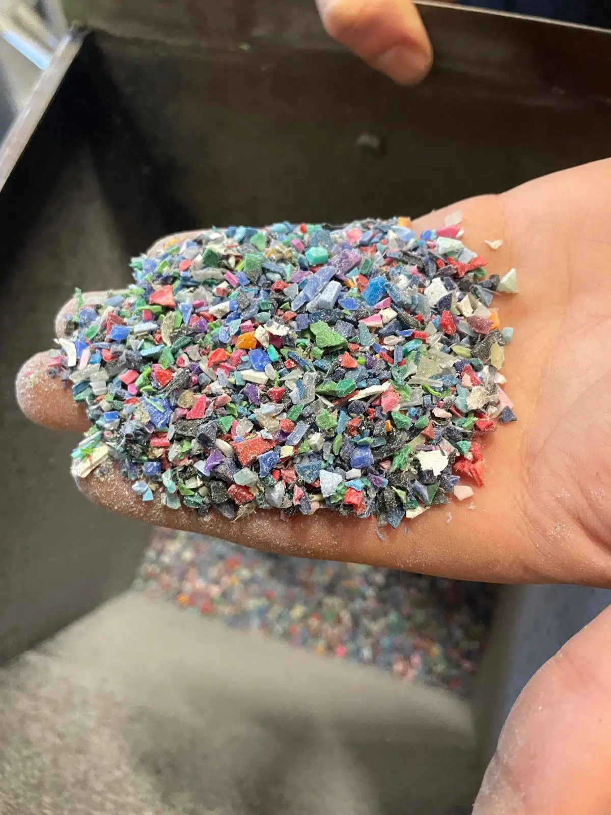 Recovered and processed recycled plastic feedstock
